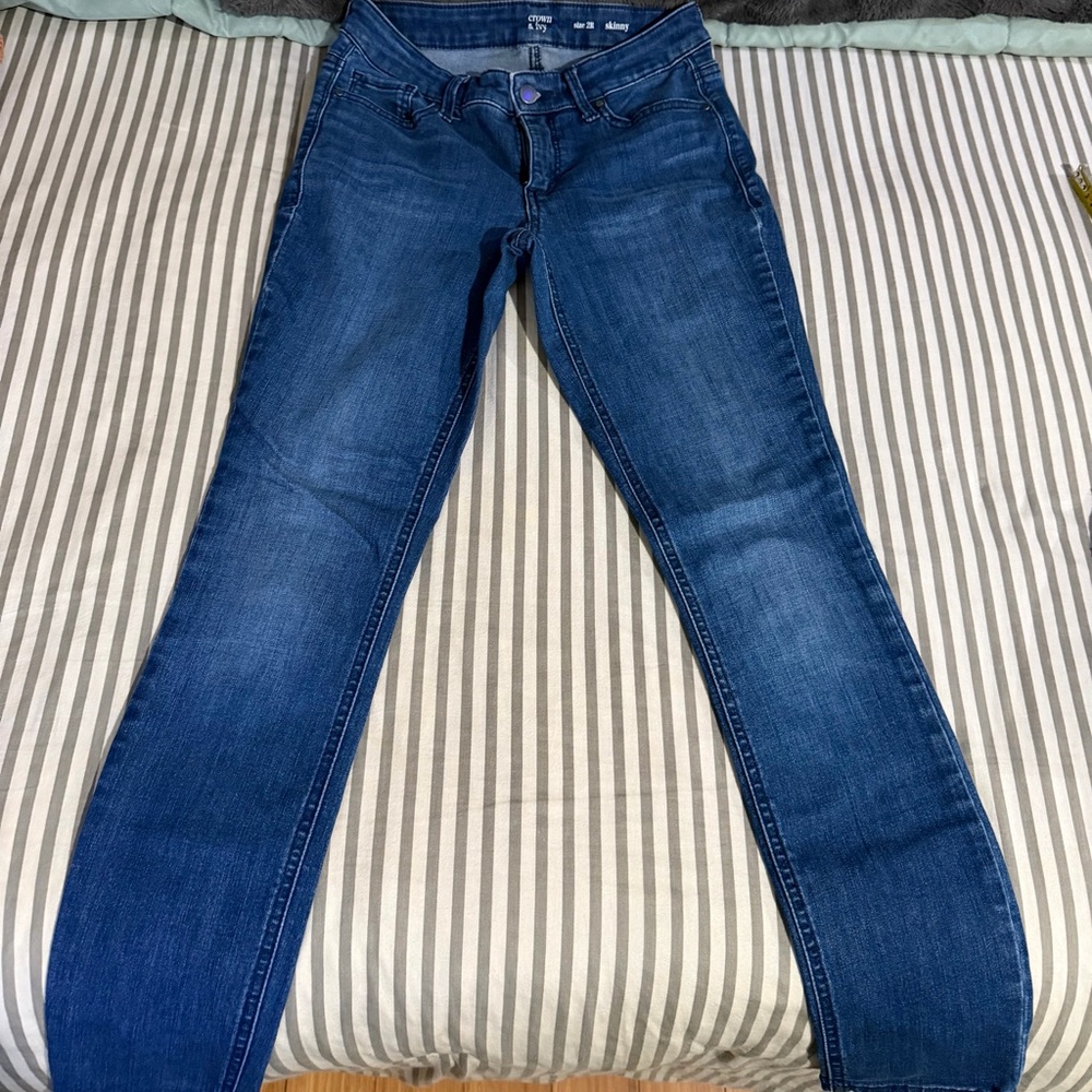 Crown & Ivy Dark Blue Skinny Jeans